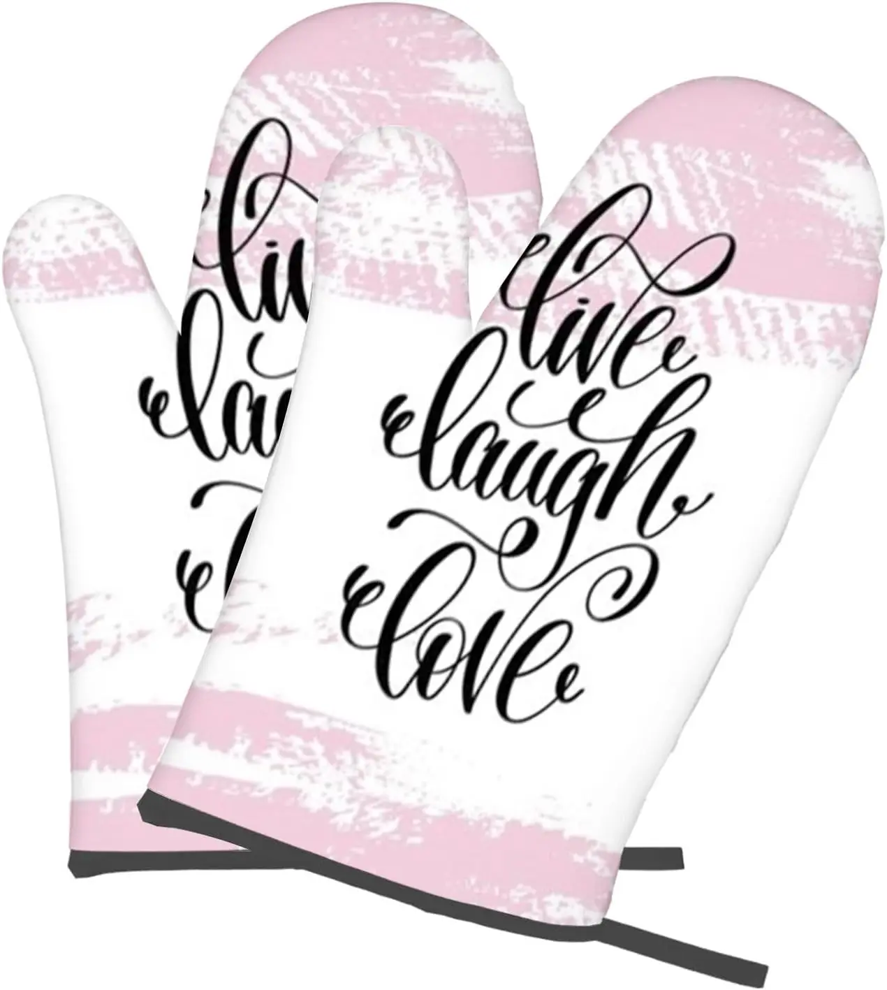 

Live Laugh Love,Gloves Thermal Insulation Heat Resistance,Live Laugh Love Hand Drawn,Waterproof Glovesoven Gloves Printed