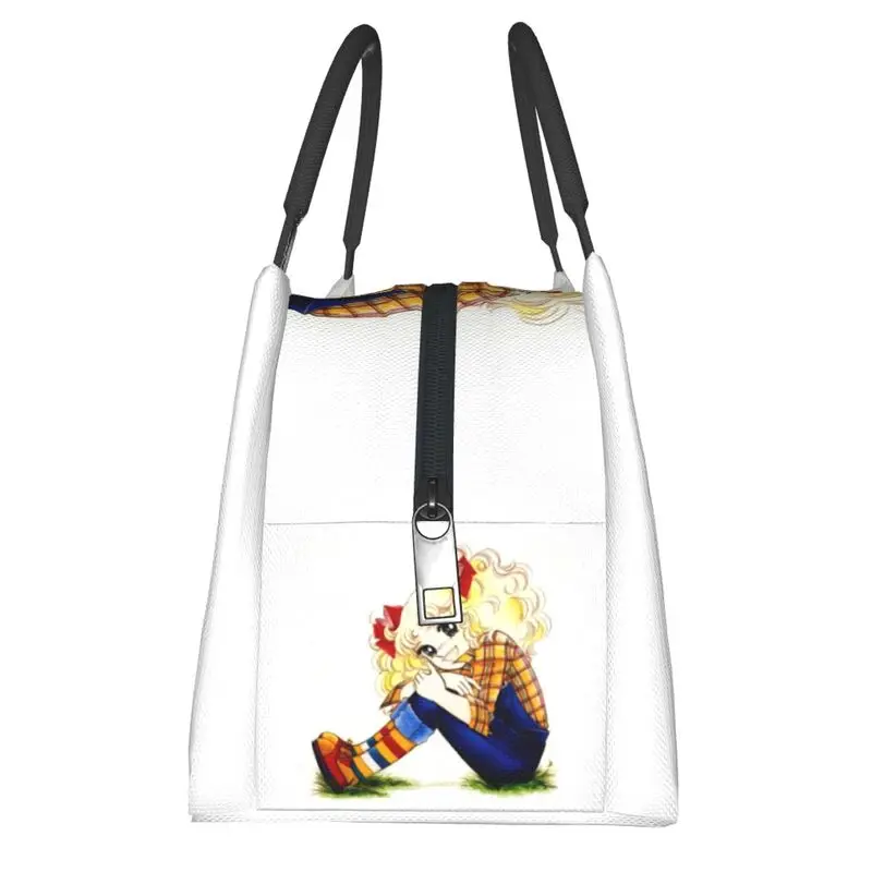 Custom Candy Candy Anime Manga Insulated Lunch Tote Bag for Women Resuable Cooler Thermal Food Lunch Box Hospital Office