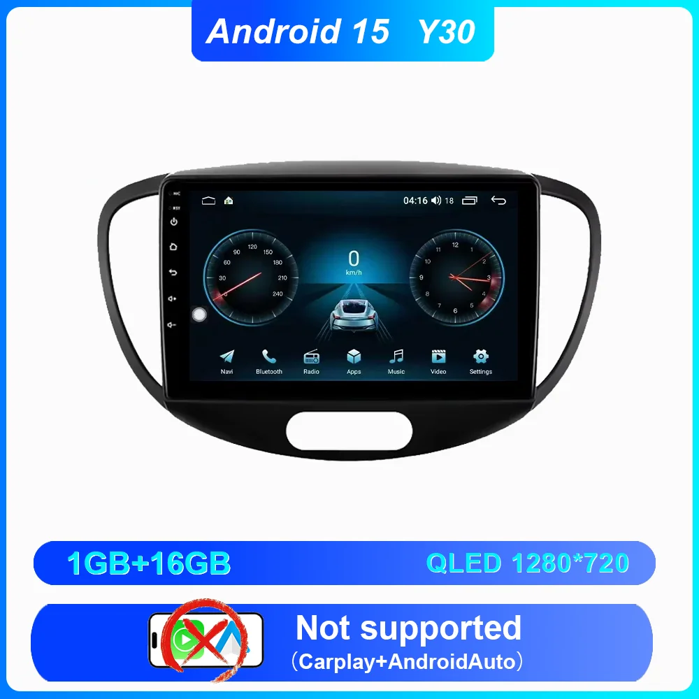 Android 15 Auto DVD Voor Hyundai i10 2007 2008 2009 2010-2013 Auto Radio Stereo Multimedia Speler GPS Navigatie 2din 4G Carplay