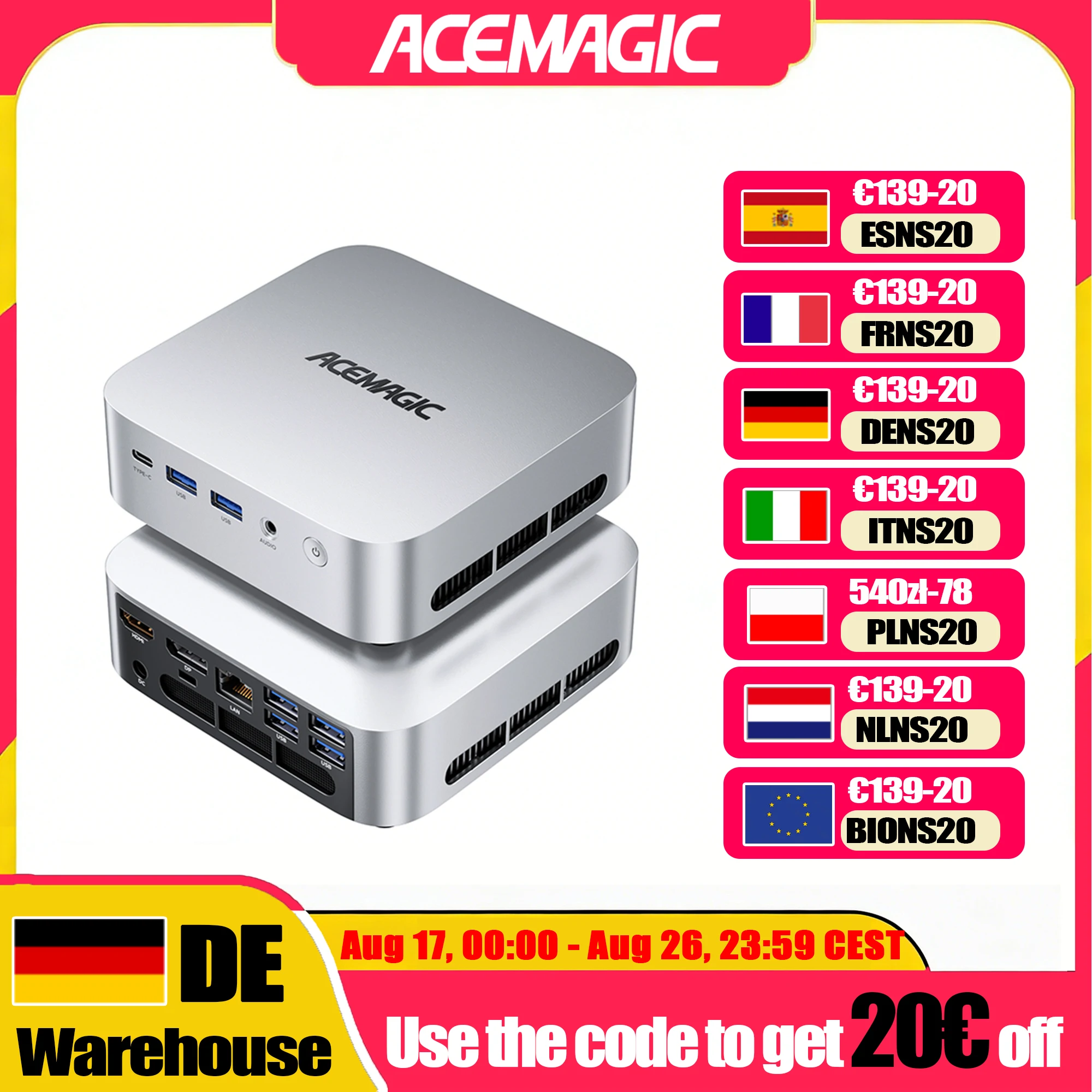AceMagic K1 Mini PC Ryzen R2544 16GB/512GB — poco spazio, zero rumore in casa