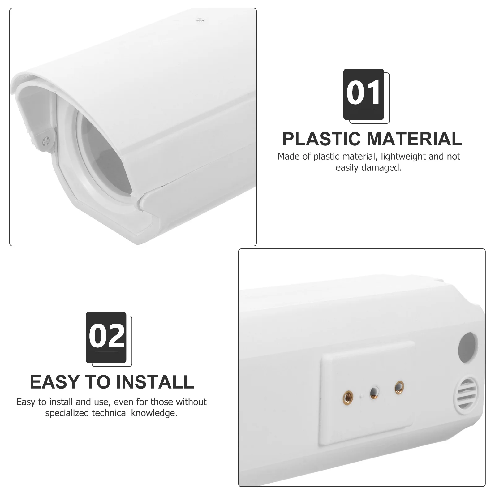 

10 Inch Waterproof Dustproof Cover for Outdoor Security Camera Plastic Housing Protection Box Weather Resistant Camera Shelter