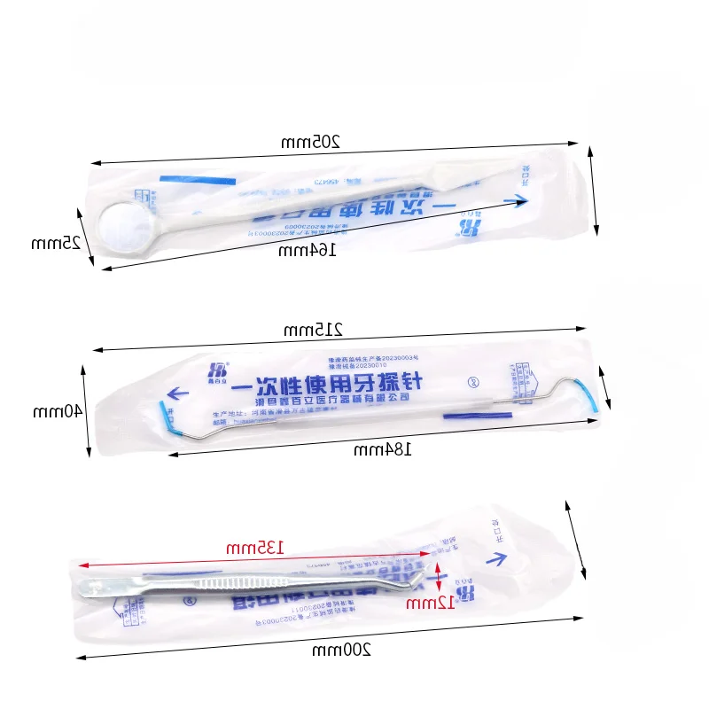 100 disposable intraoral probe tweezers for inspecting dental oral materials