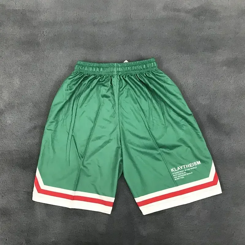 Male Short Pants Gym Basketball Training Men\'s Shorts Sports Green Drawstring Fashion Vintage With Stylish Hot Korean Style Xl