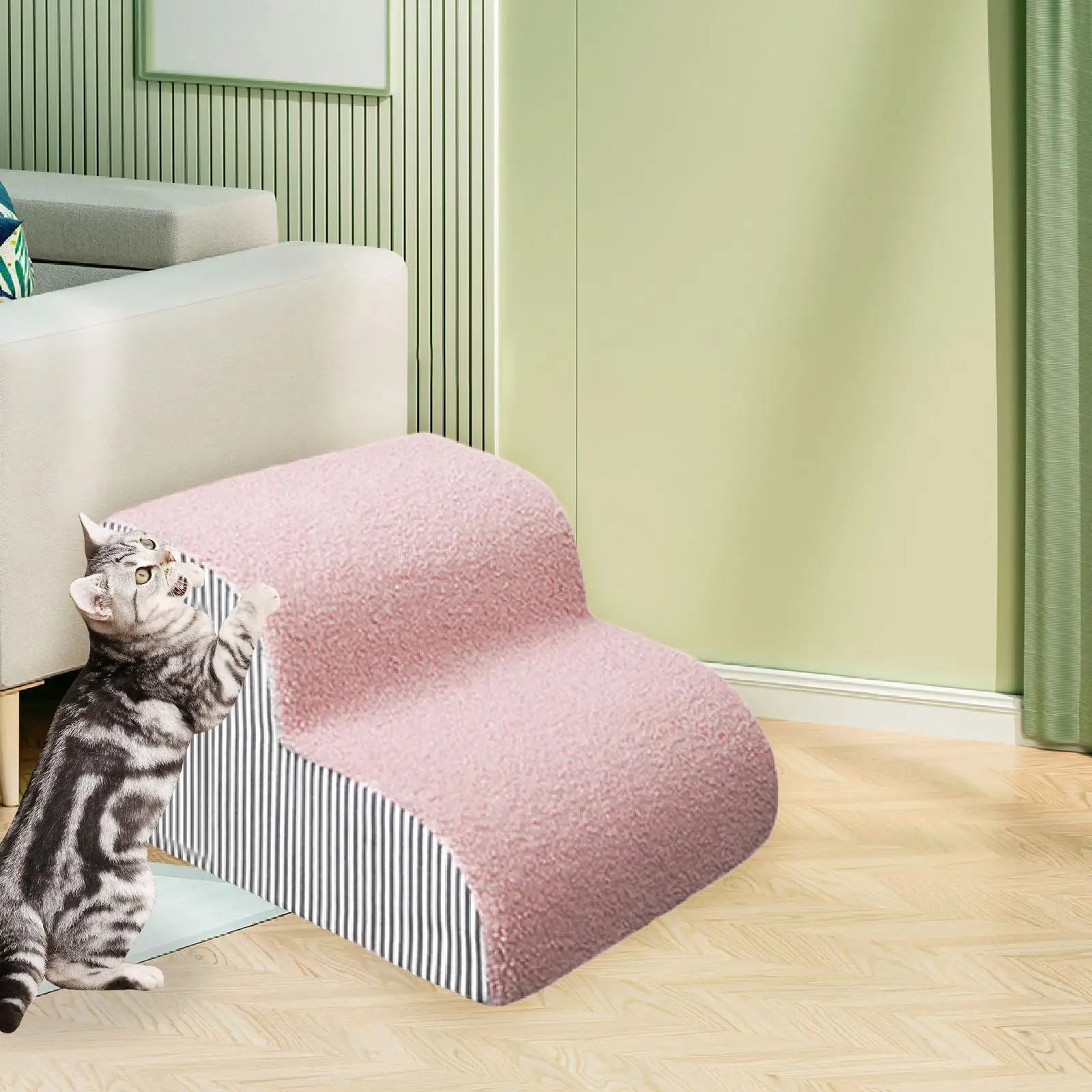 Dog Stairs Sofa Climbing 2 Step Stable Pet Steps for Older Dogs Indoor Couch