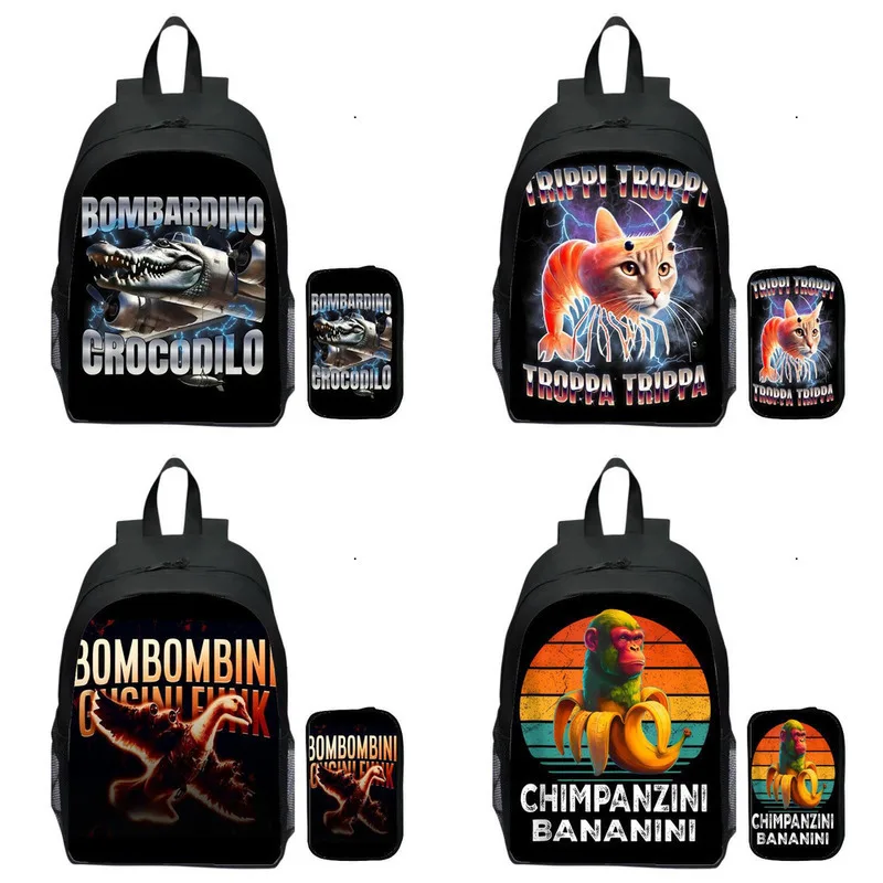 

Tralalero Tralala Backpack Shanhaijing School Bag Tung Tung Tung Sahur Backpack Children's Shoulder Bag Backpack For Students