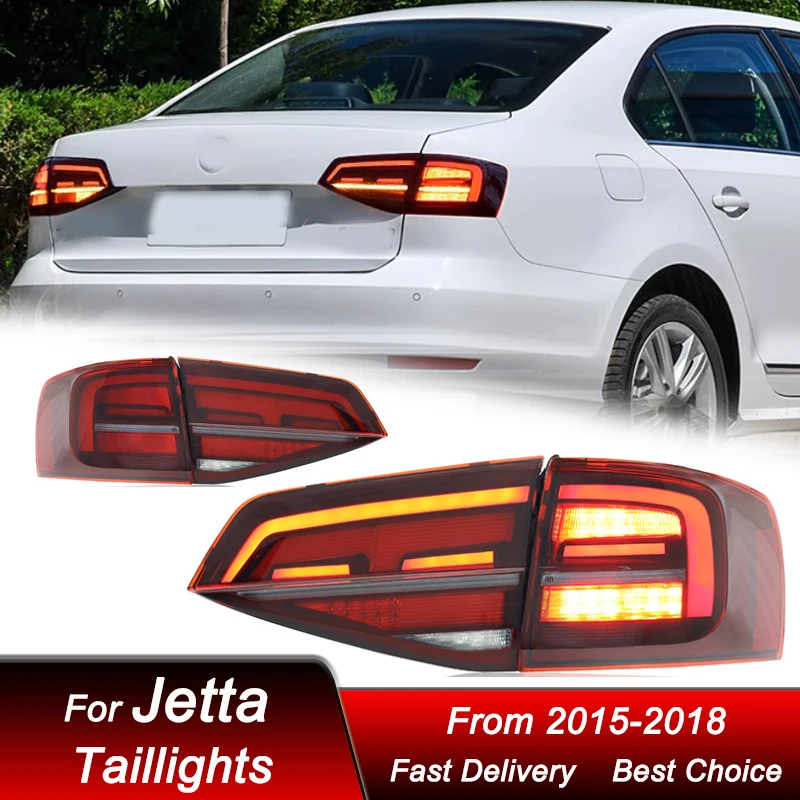 

Автомобильные светодиодные задние фонари для VW Jetta Sagitar 2015-2018, высокий стиль, полностью светодиодный задний фонарь, динамический указатель поворота, задний фонарь в сборе