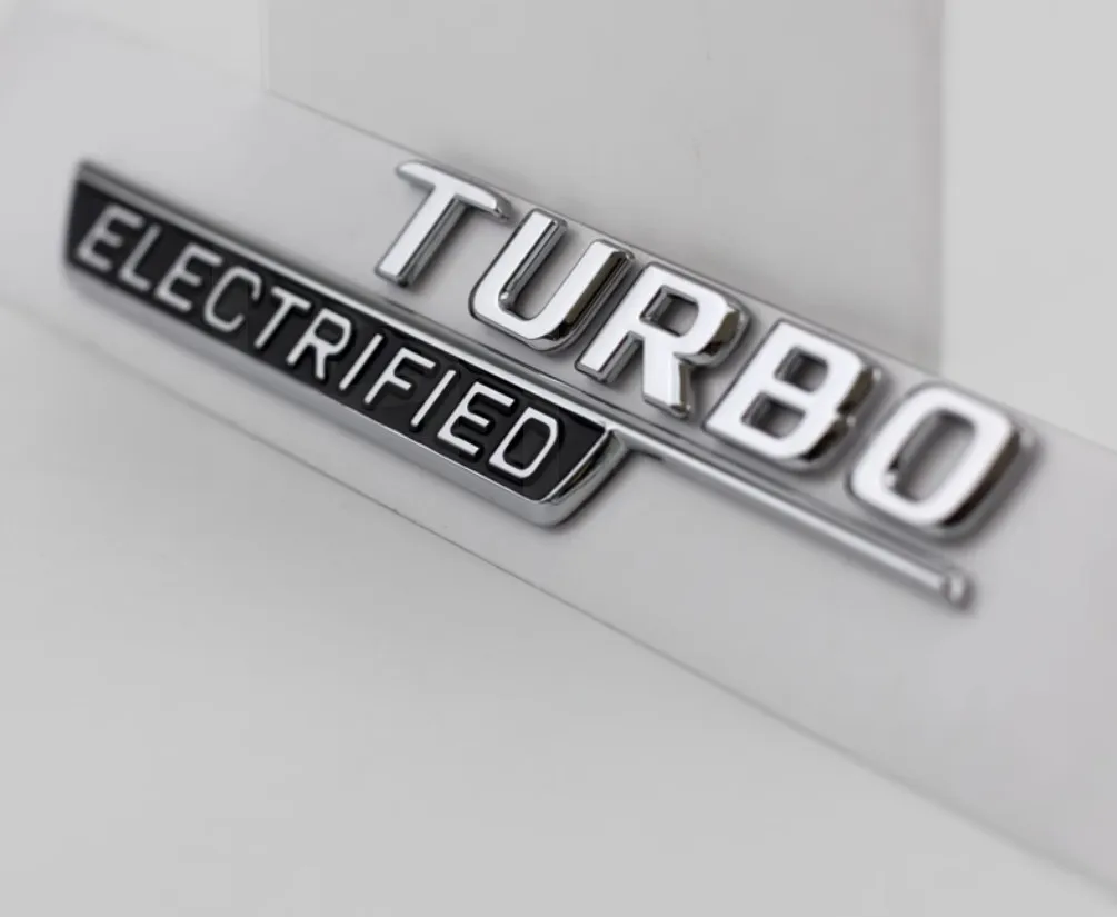 شعار جانبي جديد لمرسيدس بنز قابل للتطبيق ABS شعار سيارة TURBO ELECTRIFIED Fender ملحقات تعديل الفئة C AMG