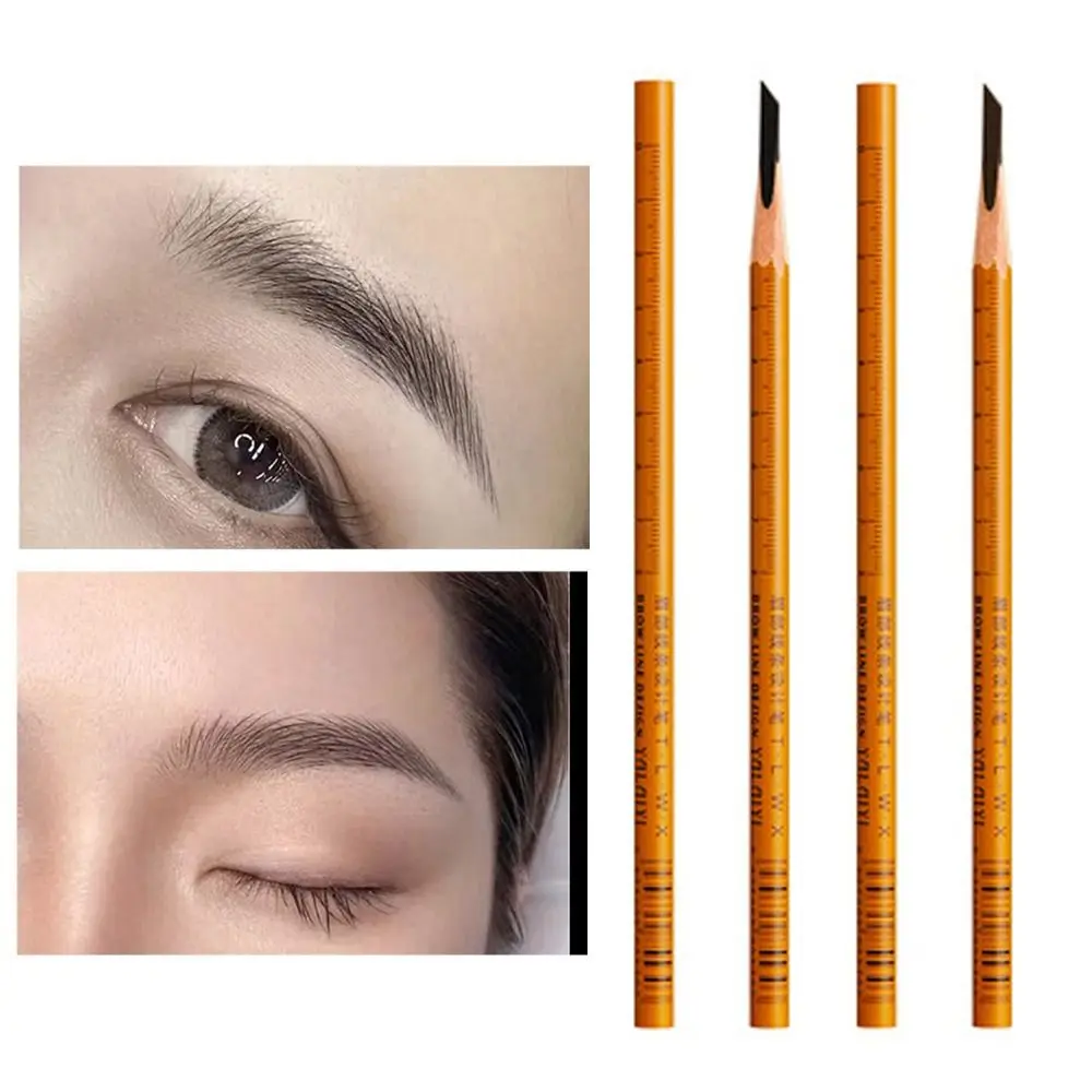 Weibliche Holz Make-Up Werkzeug PMU Kosmetik Microblading Marker Stift Augenbraue Design Bleistift Permanent Tattoo Stift Augenbraue Tönung
