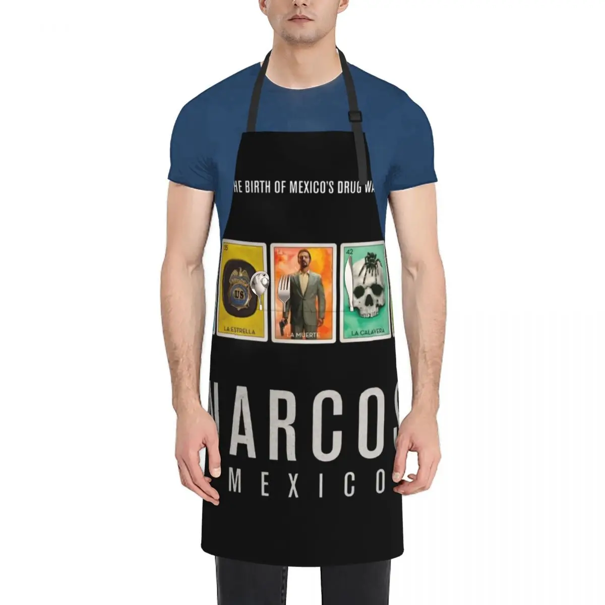 

Narcos Mexico Apron Kitchen Supplies Idea Goods Trim Cloth Chef jacket men Apron