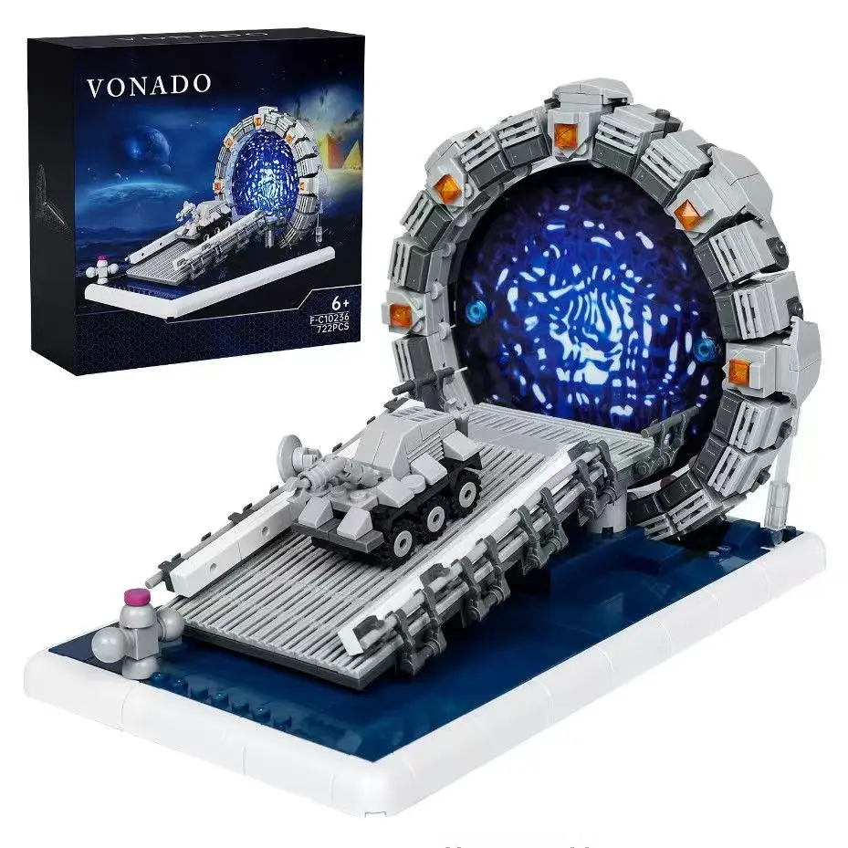 

MOC Space Travel Scene Stargate SG-1 Portal Weapo Mobile Tank Строительные блоки Рождественские подарки на день рождения для детей и взрослых