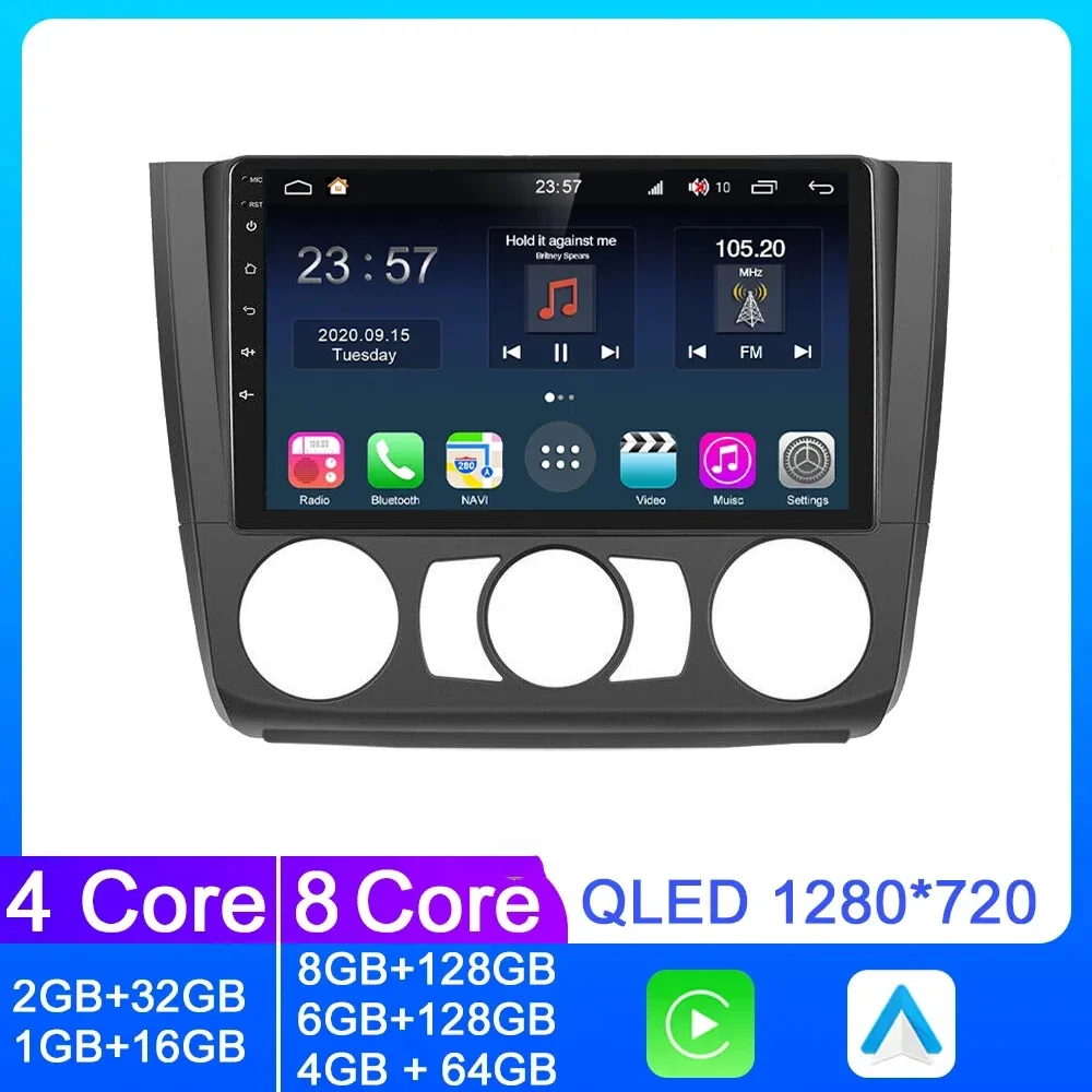 

Android 13 Car Radio IPS Multimedia Serero Auto For BMW 1 Series E81 E82 E87 E88 AT 2004 - 2012 GPS DSP Carplay Split screen