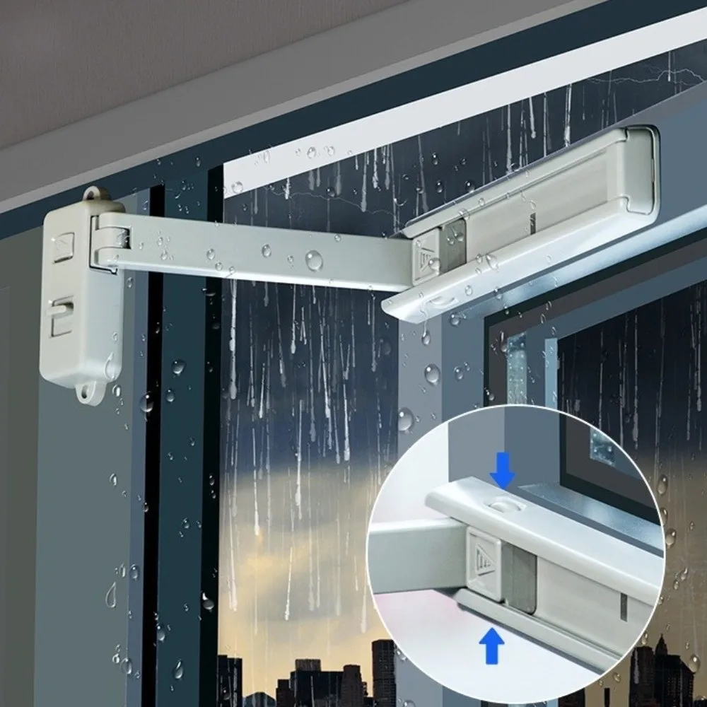 

Plastic Kid Safety Lock Anti-Falling Easy Install Window Limiter Wind Brace Adjustable Window Stoppe Parenting Essentials