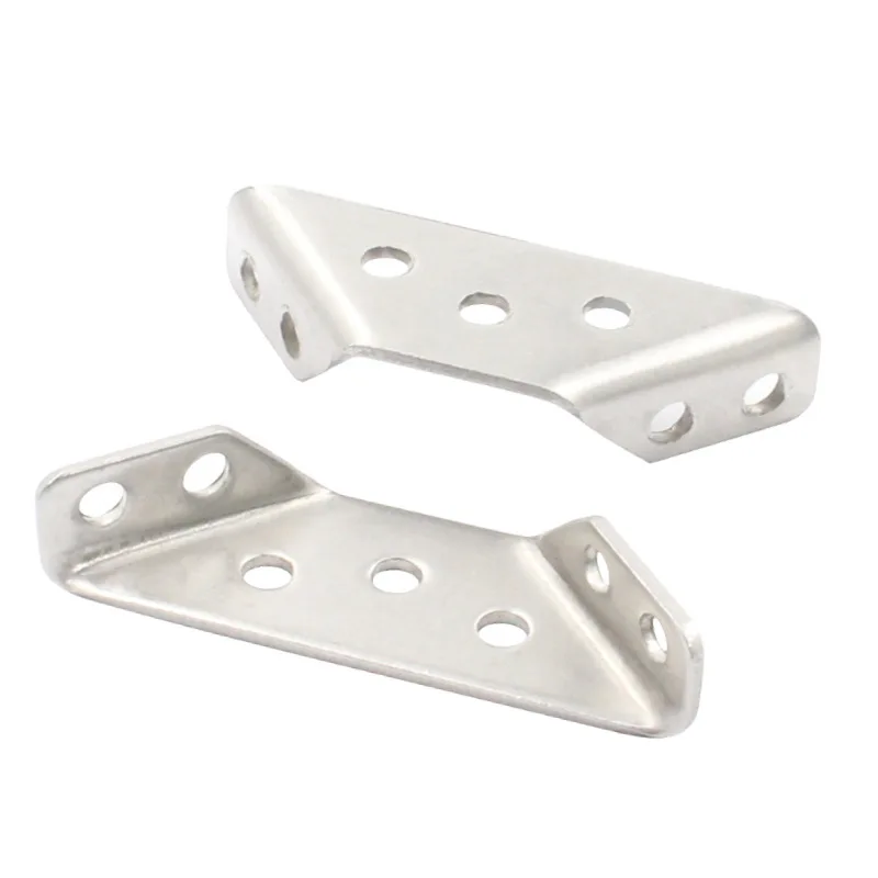 20/40/60pcs Stainless Steel Corner Bracket Furniture Connector Cabinet Support Angle Bracket with Screws
