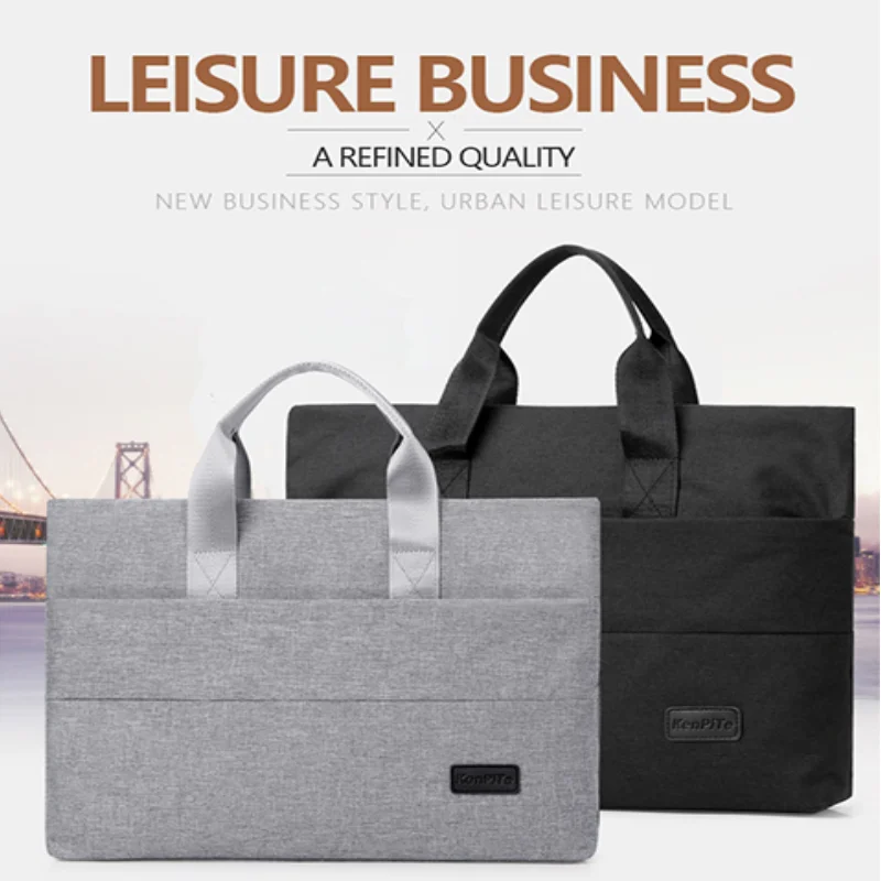 حقيبة كمبيوتر محمول مقاس 14 بوصة، خفيفة الوزن، سعة كبيرة، مقصورات متعددة، مناسبة للرجال والنساء، حقيبة حمل الأعمال #1