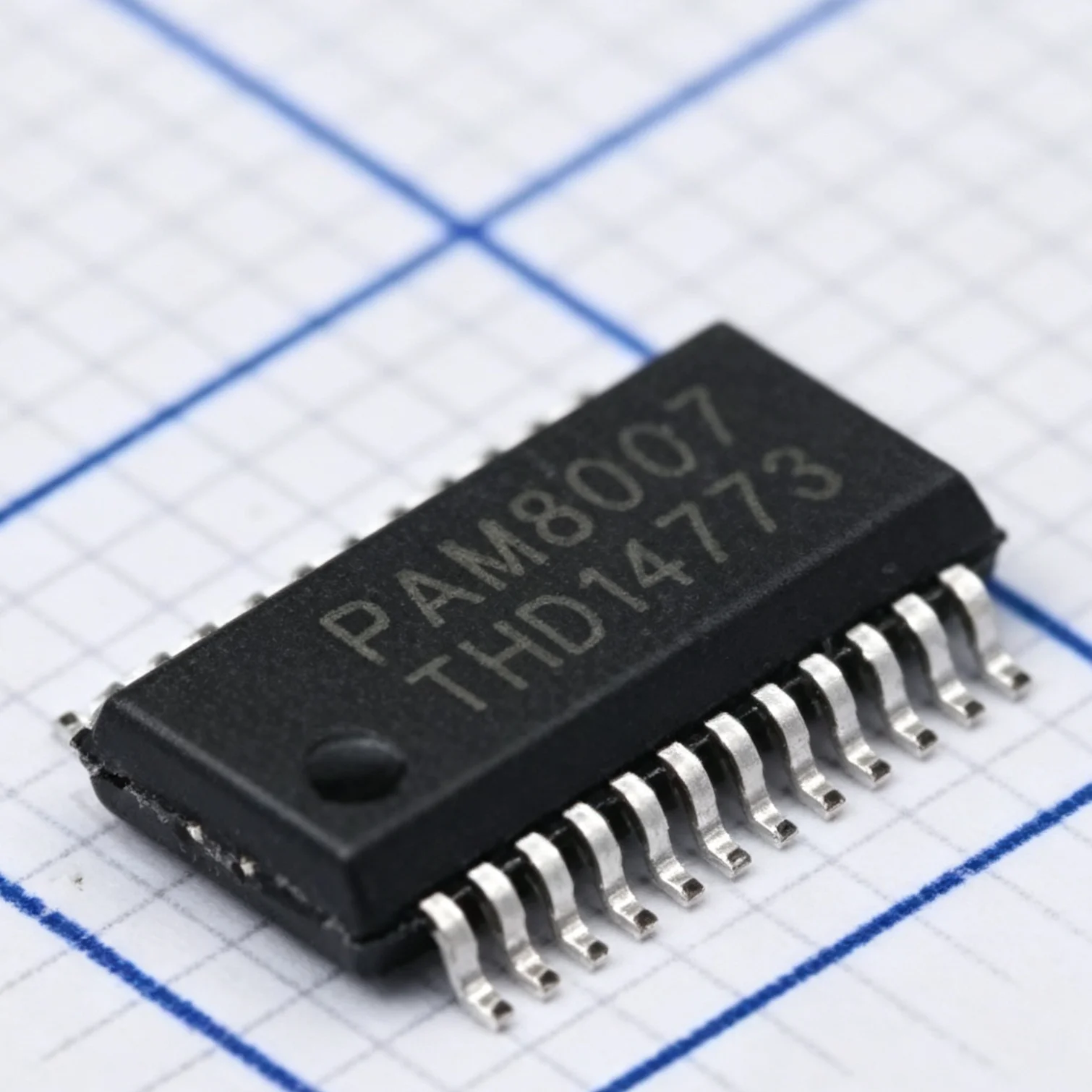 10PCS PAM8007NHR Marking PAM8007 SSOP-24 3.1Wx2@4Ω 0.12% New Original Chip IC Audio Amp D Class-D Audio Power Amplifier Power