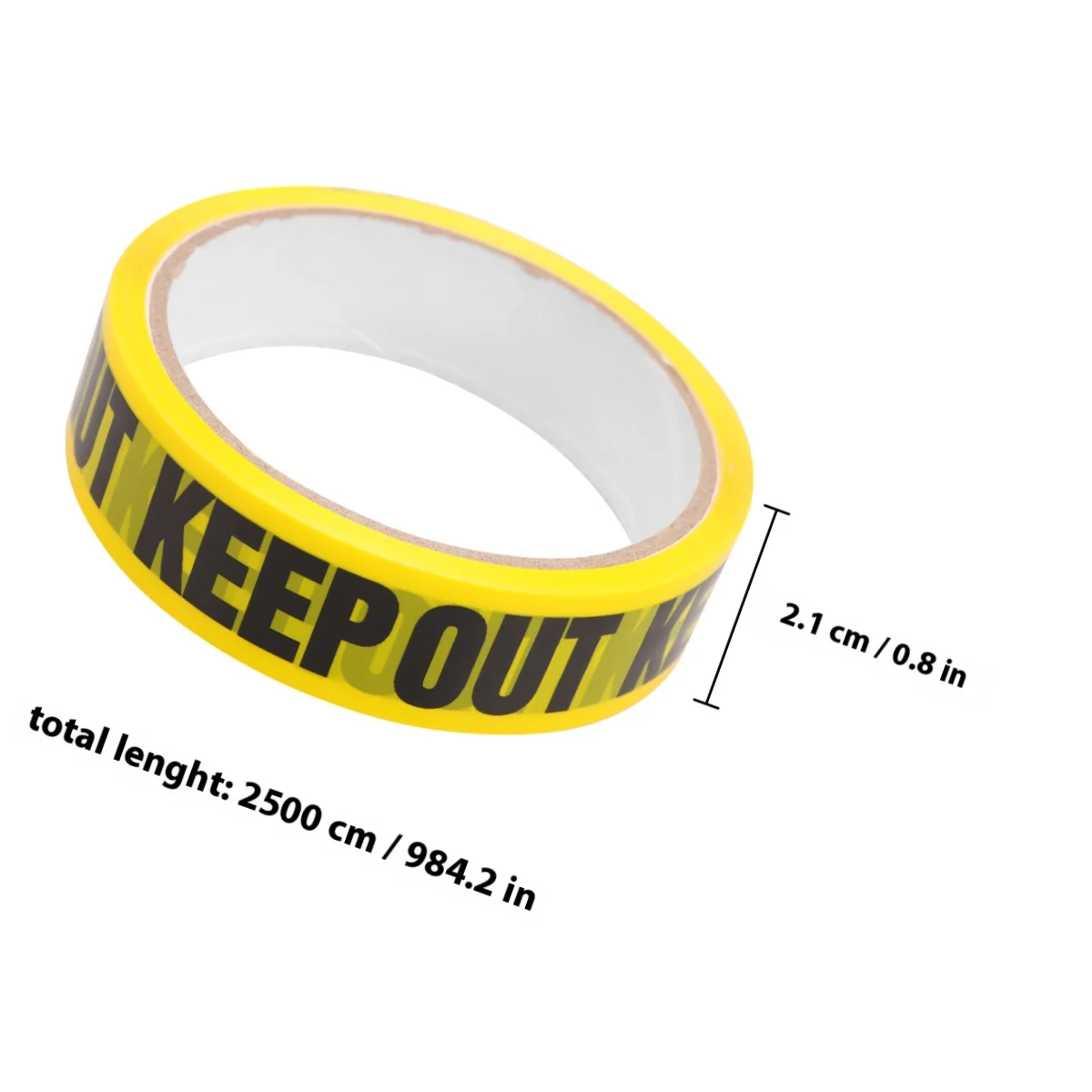 2pcs Warning Safety Yellow Black Barrier Tape Roll For Construction Road Works Inoperative Machinery Self Adhesive Sticker