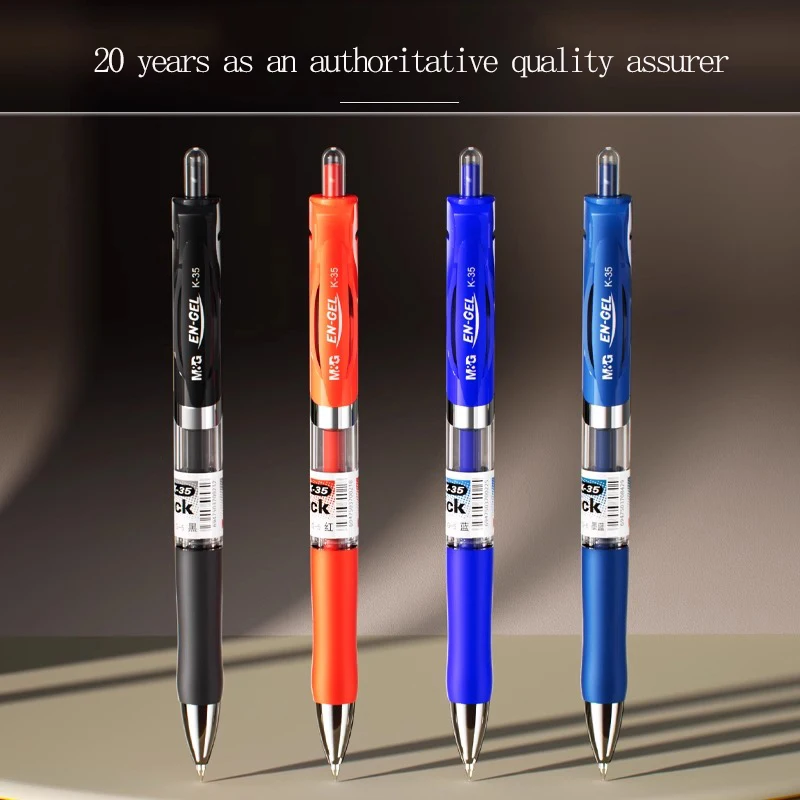 

M&G Retractable Gel Pen, 0.5mm, Black/Blue/Red, Soft Grip, Quick-Drying Ink,illable, High-Quality Signature Pen, Ideal for Stu