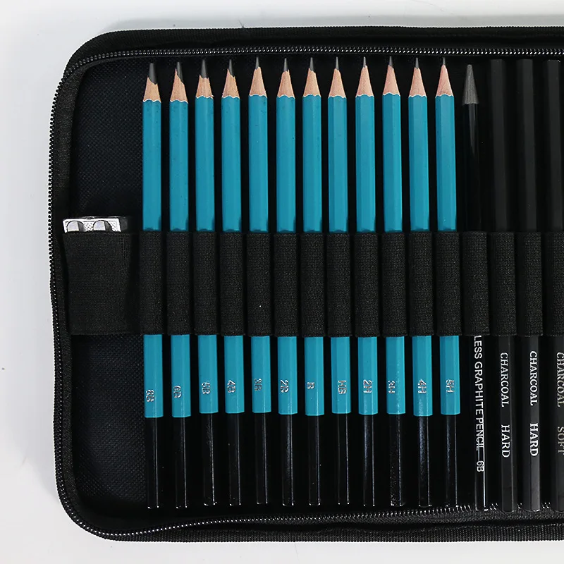 41-piece Set of Water-soluble Color Sketch Drawing Pencil Students Go Out for Sketching and Painting Special Portable Brush Set