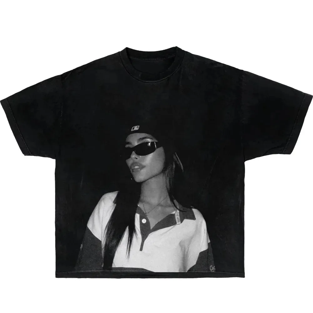 Hip Pop Tops Madison Beer Box Retro T-shirt Summer New Casual Suitable for Both Men and Women