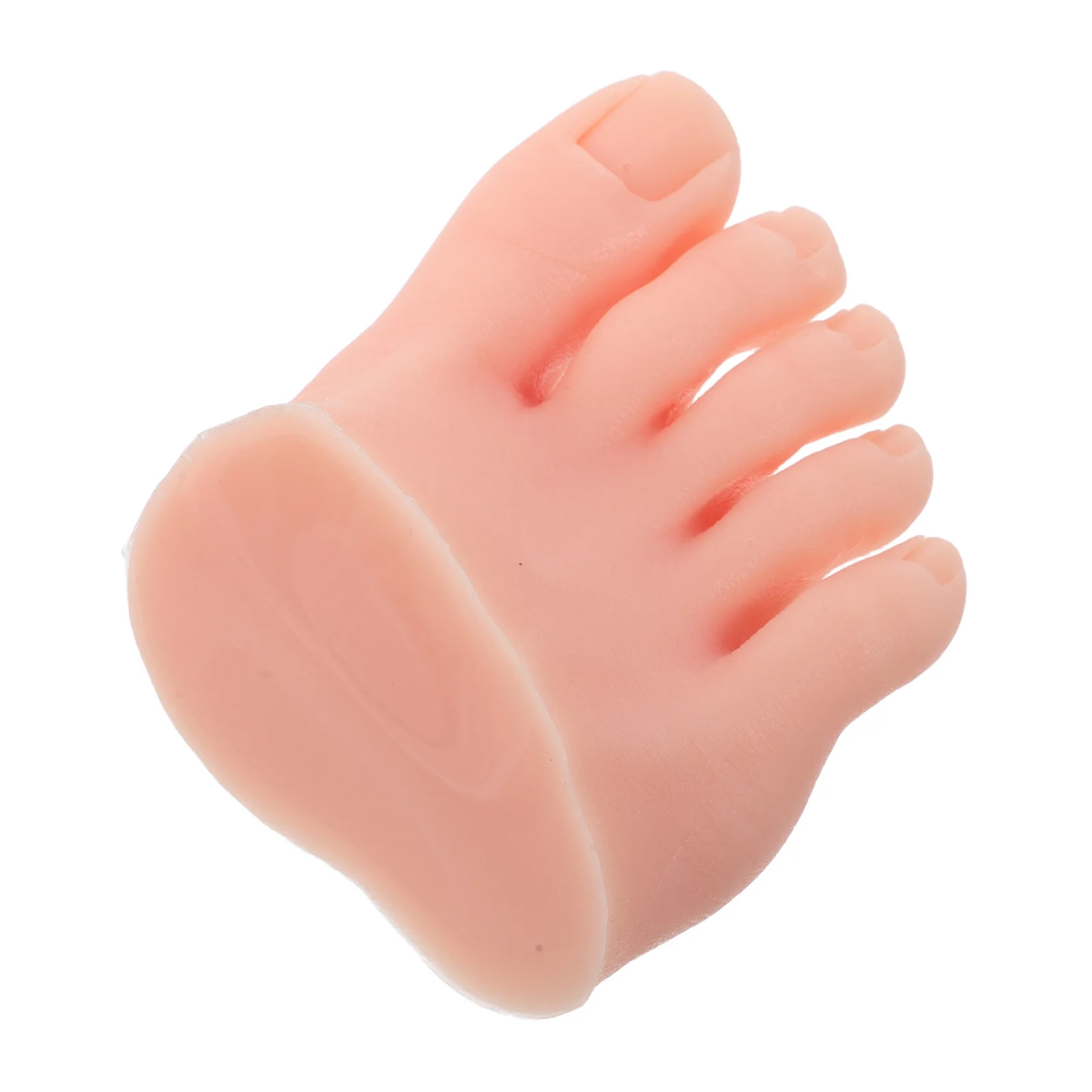 

Soft Silicone Nail Art Practice Foot Realistic Fake Right Foot Pedicure Training Tool for Acrylic Nail Tips Beginners