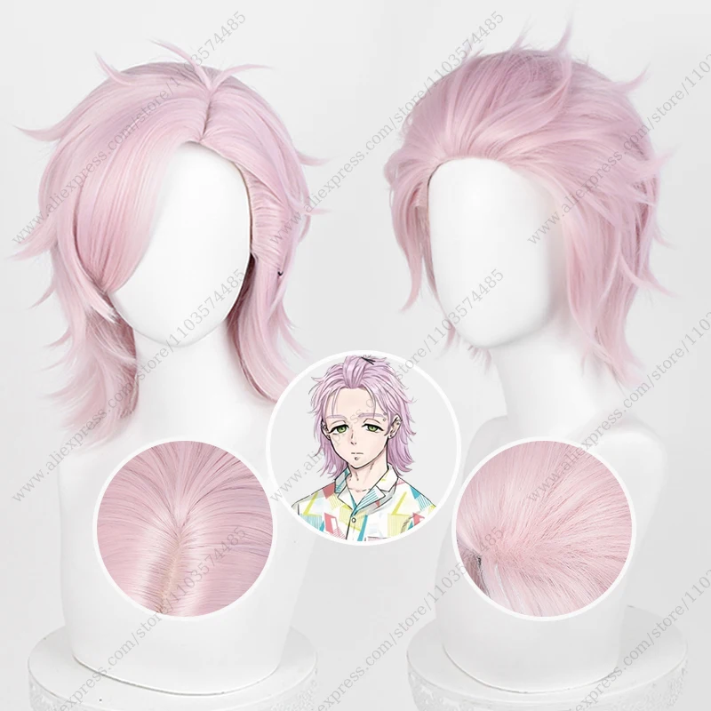 

Парик для косплея аниме Mitsuki Kiryu 32 см/40 см, розовые короткие термостойкие синтетические волосы