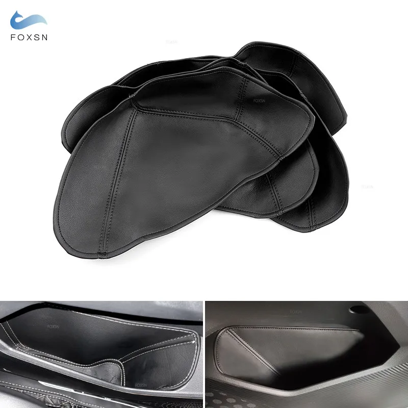 For VW Tiguan 2017 2018 2019 2020 2021 Car Accessories Interior Door Panel Door Slot Cover Leather Trim Fabric Decoration