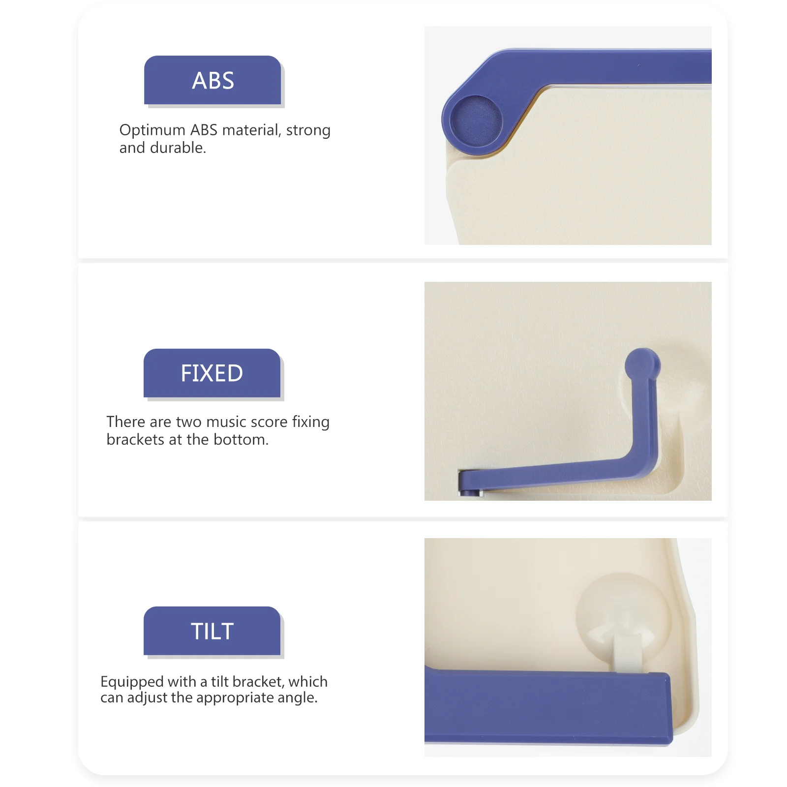 

Tabletop Music Score Stand Foldable Portable Desktop Rack For Piano Sheet Music Adjustable Book Holder Plastic Tablet Support