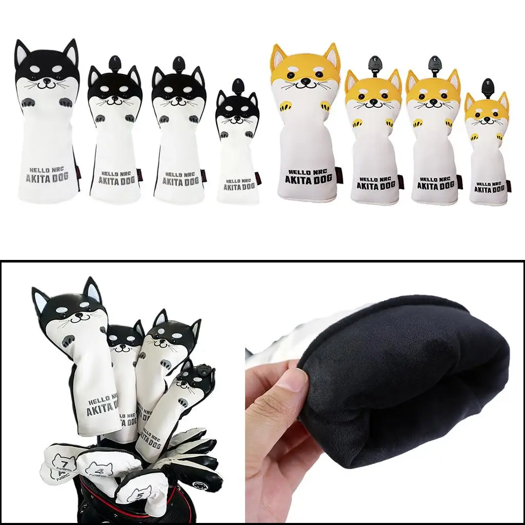 

Waterproof Golf Wood Headcover Cute AKITA Dog Shape 400cc Head