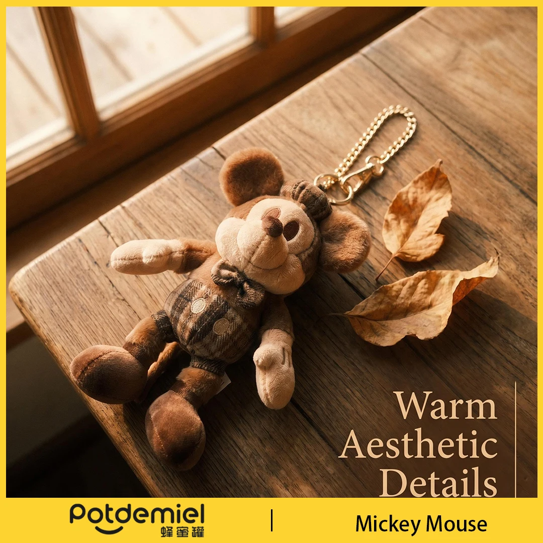 Potdemiel Disney Mickey Mouse Stuffed Bag Charm Key Ring Phone Charm Purse Hanger Daily Carry Kid Holiday Souvenir Gift Figure view 2