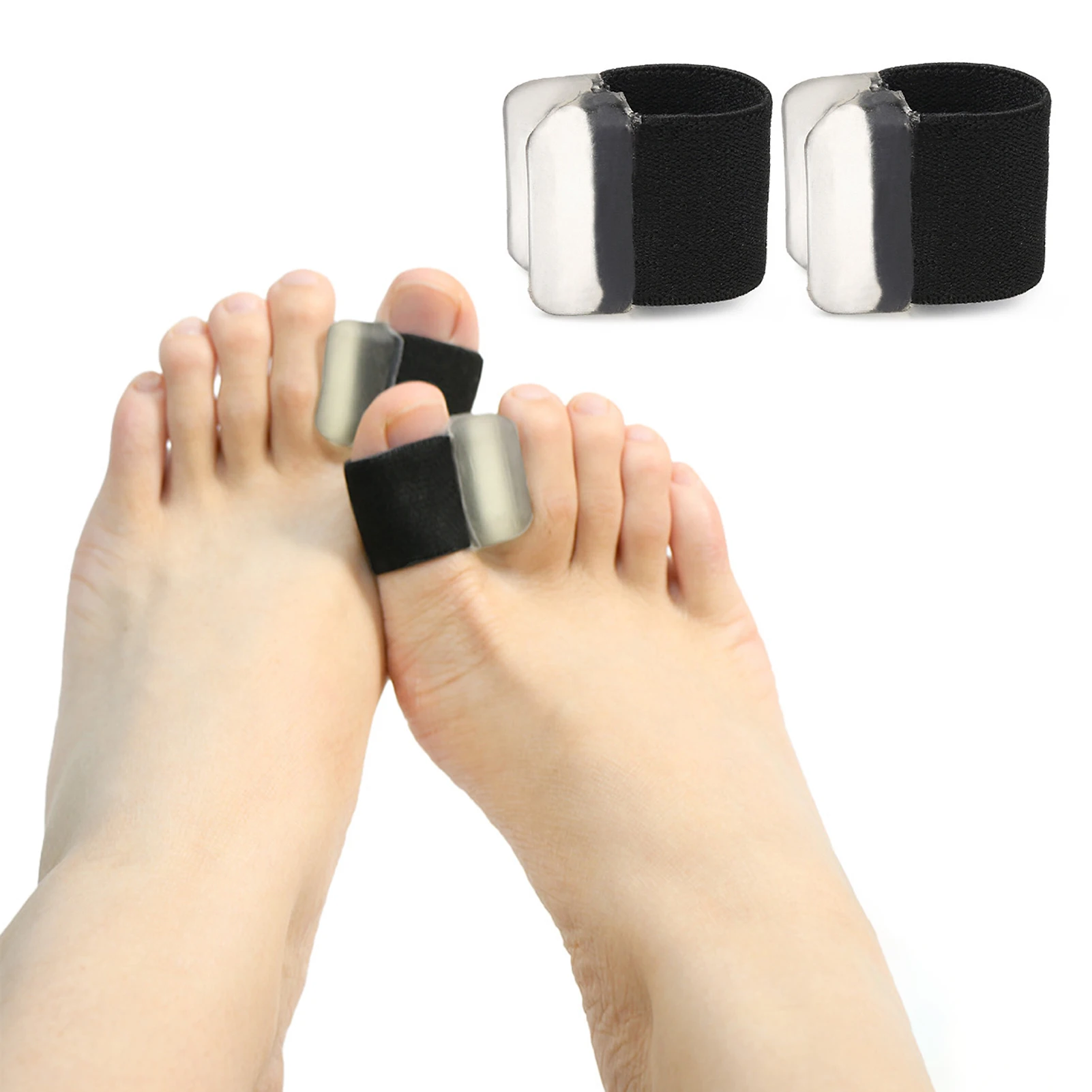 Orthopädische Zehenspreizer aus Silikon, überlappender Zehenspreizer, Bunion-Zehenspreizer, geeignet zur Reduzierung von Hammerzehen