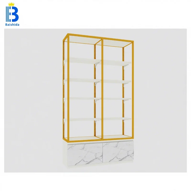 custom.Modern Baishida Customizable Clothing Iron Display Rack Lockers Bag Display Cabinet LED Lighting Factory Direct Sal