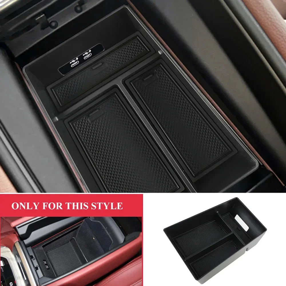 ABS Auto-Armlehnen-Aufbewahrungsbox für BMW X5 G05 X6 G06 X7 G07 2019-2022 2023 2024 Mittelkonsolen-Organizer-Ablage Auto-Zubehör – Detail 1