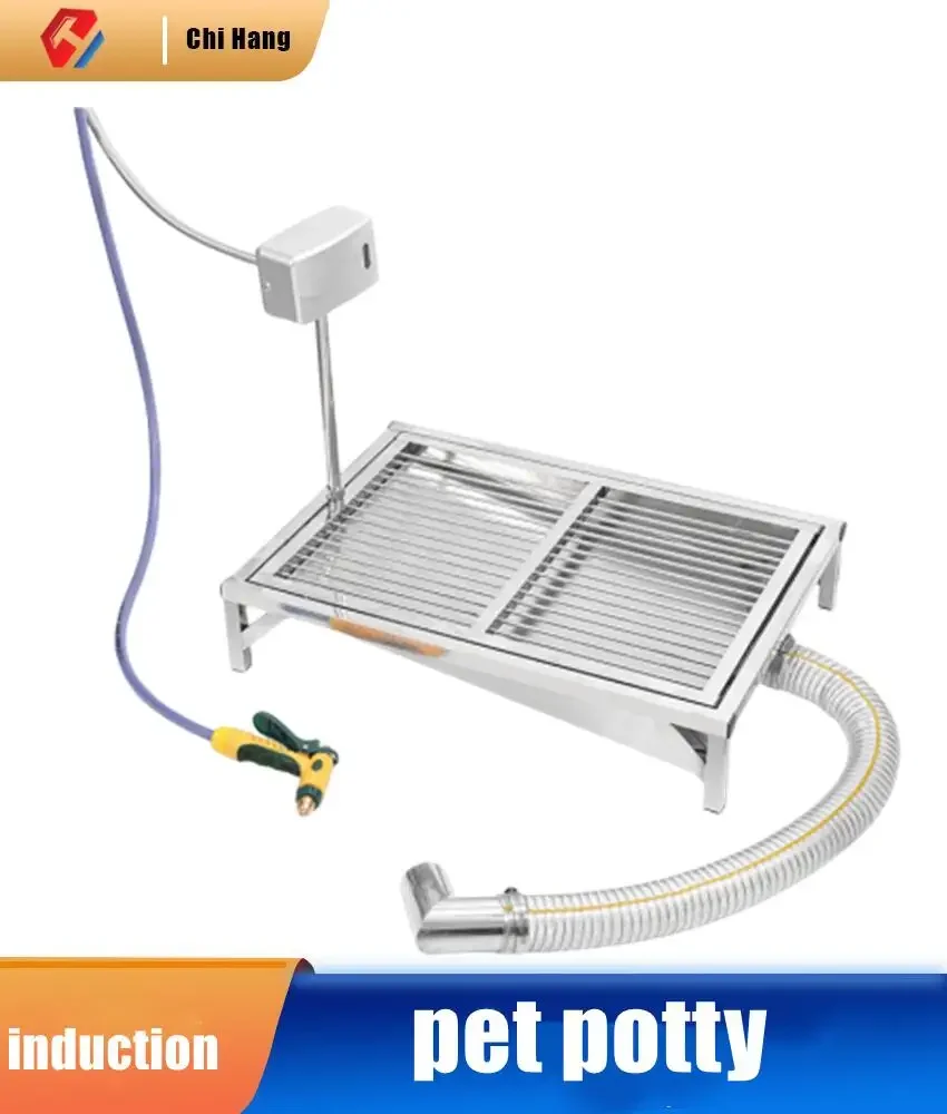

Stainless Steel Automatic Flushing Dog Toilet Indoor Direct Sewer Pet Potty Urinary Pot Special for Large and Medium-sized Dogs