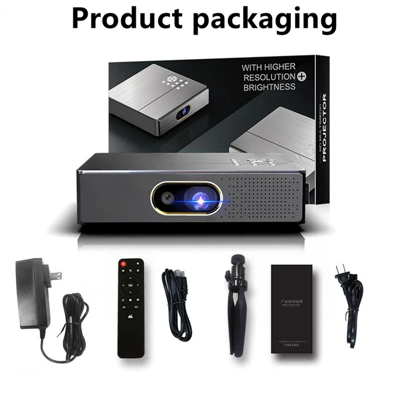 Dlp Projector 4K 2000 Ansi Dlp Mini Draagbare Projector Android 9 2Gb Ram 32Gb Rom Mini Dlp Projector Hd 1080P