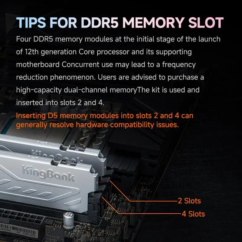 KingBank DDR5 RAM 8GB / 8GBx2 / 16GBx2 6000MHz Desktop Memory CL36/CL30 XMP 3.0/AMD EXPO Desktop Computer Memory Heatsink Silver - view 6
