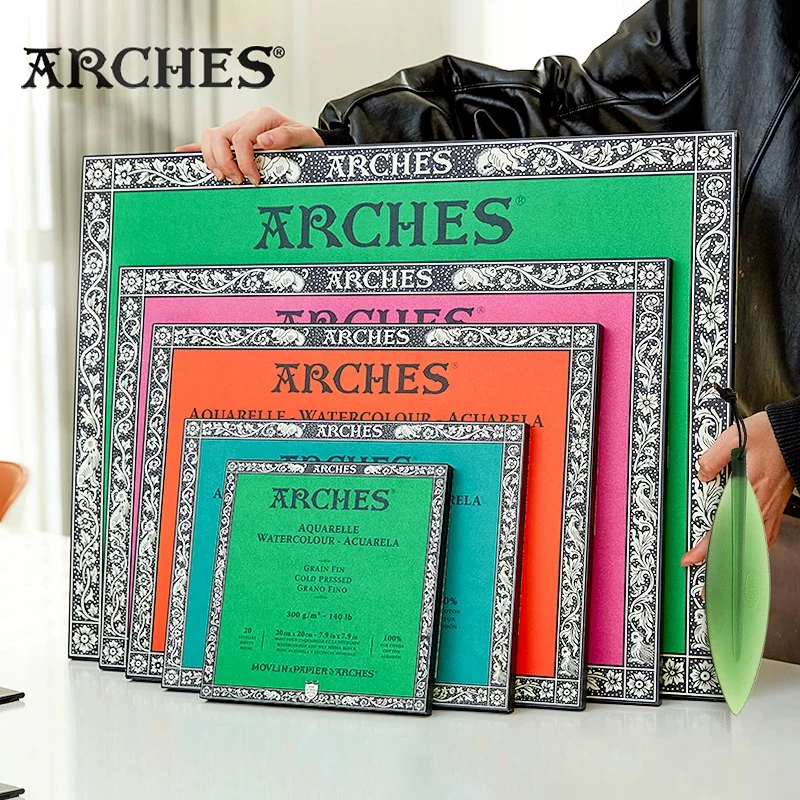 arches-100-コットン水彩パッド-四面ガム加工-300gsm-アーティストグレード-アシッドフリー-140lb-水彩紙