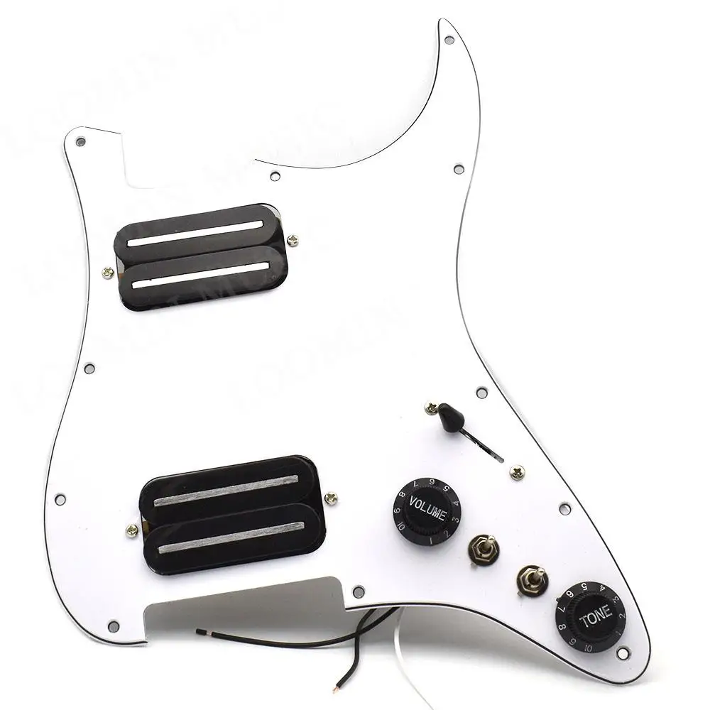 HH 2 Blade Electric Guitar Pickguard Pickup Coil Humbucker Loaded Prewired Pickguard Pickup 