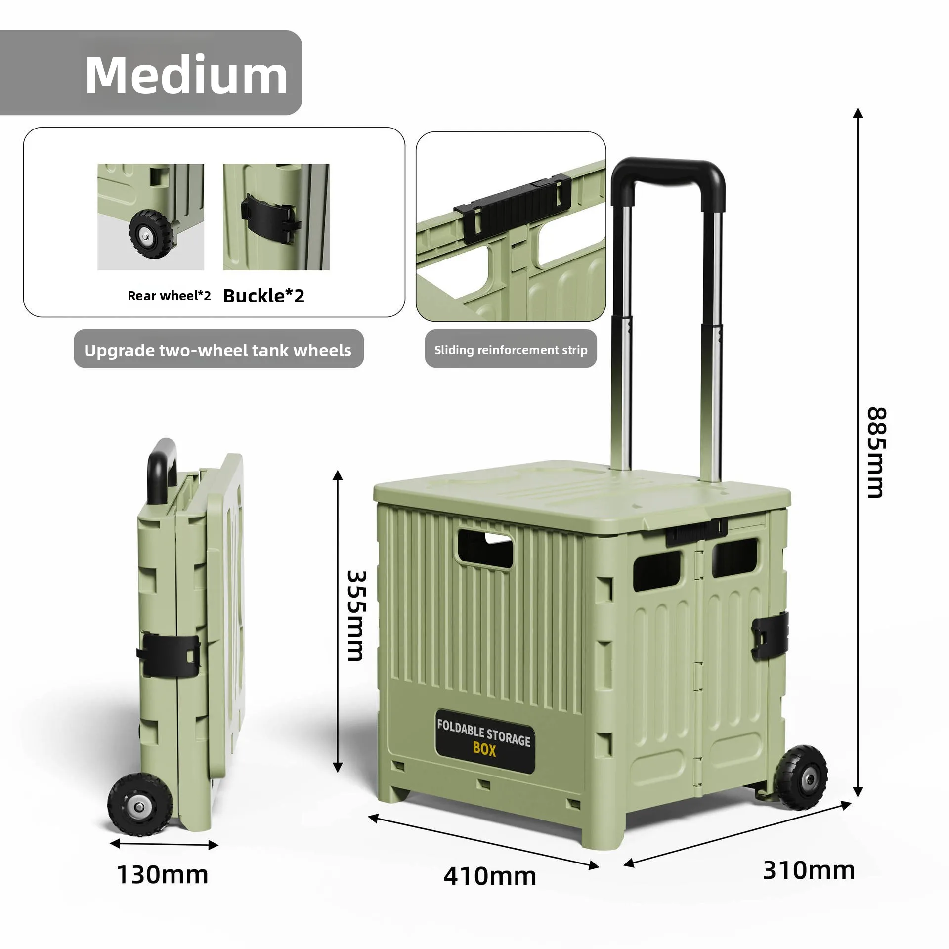 

Прочная многофункциональная портативная складная тележка для покупок, прицеп, для кемпинга, вместительный ящик для хранения