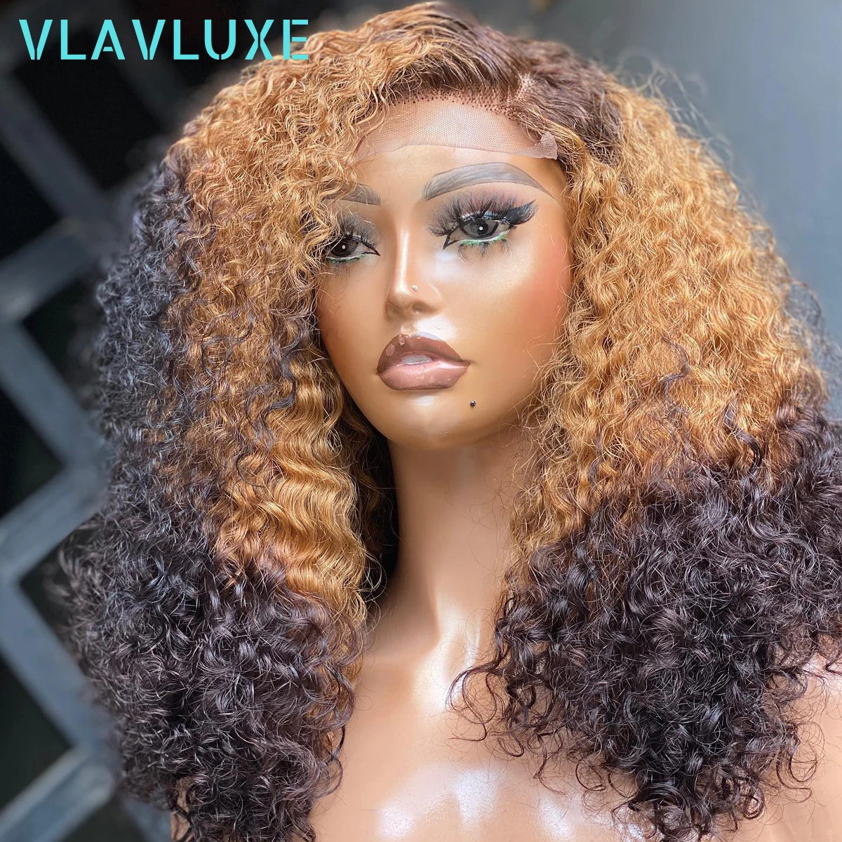 

Water Wave 300 Плотность Ombre Цветной 100% человеческие волосы Вьющийся парик Бесклеевой бразильский парик Remy Wear And Go 13x6 HD Кружевной фронтальный парик