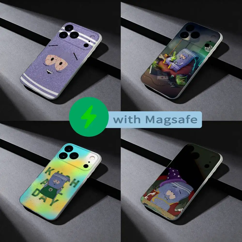 

T-Towelie S-South P-Park Phone Case For iPhone 17,16,15,14,13,12,X,XS,Pro,Max,Plus,E,Air,Mini with Magsafe Magnetic Liquid TPU