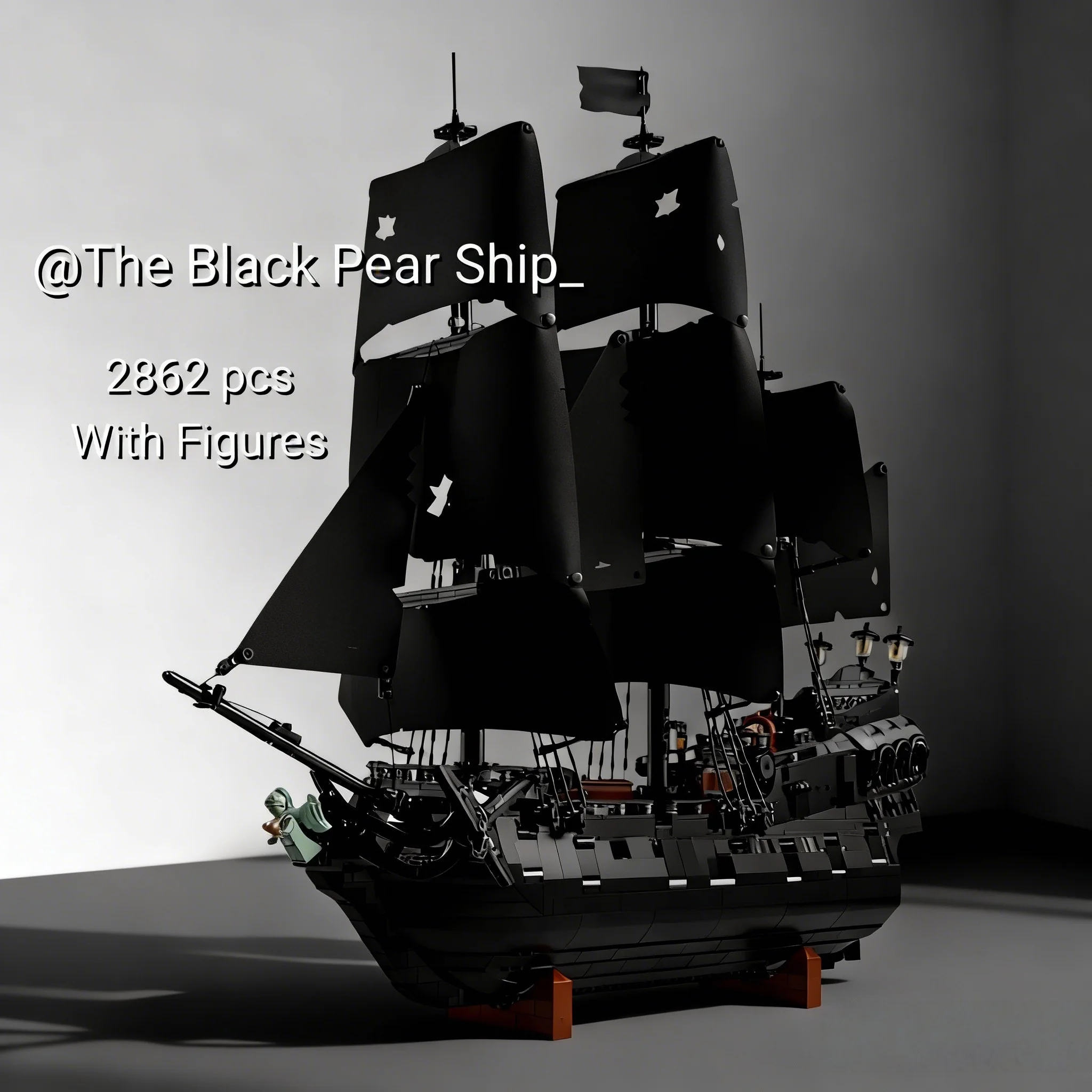 

Super Deals 2862pcs Captain Jack Sparrow's Pirate Ship Building Blocks Bricks Compatible 10365 Caribbean Pirates Gifts Toys