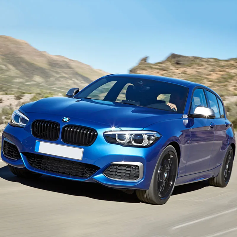 Car Front Kidney Grille Bright Black Front Bumper Double Slatted Grille for BMW 1 Series F20 F21 2015 - 2017 Racing Grille