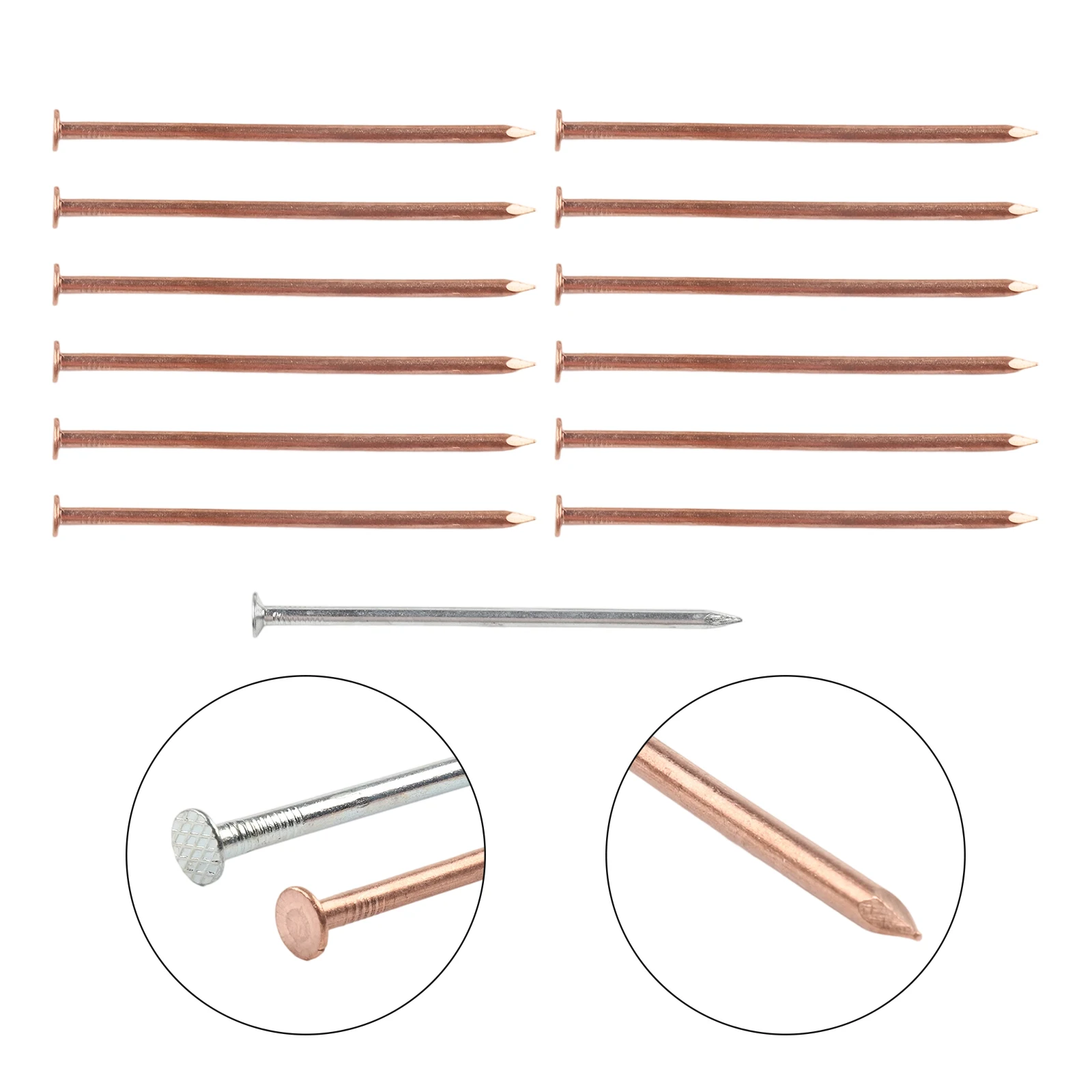 Copper Nails for Tree and Stump For Killing Includes Extra Steel Nail for Drilling Holes in Outdoor Landscaping