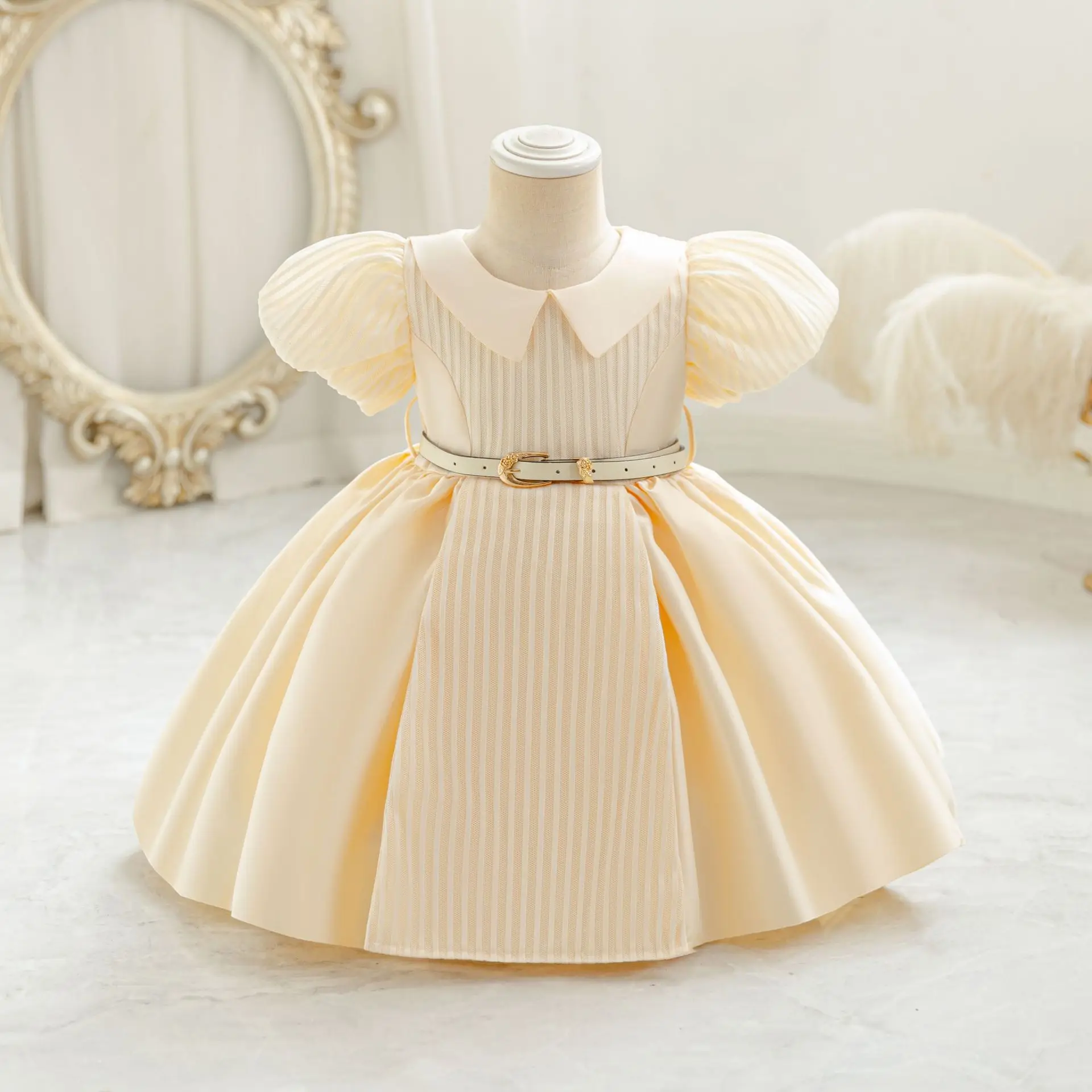 

The 2025 new cross-border children's baby style belt princess dress, birthday dress, sweet and stylish dress