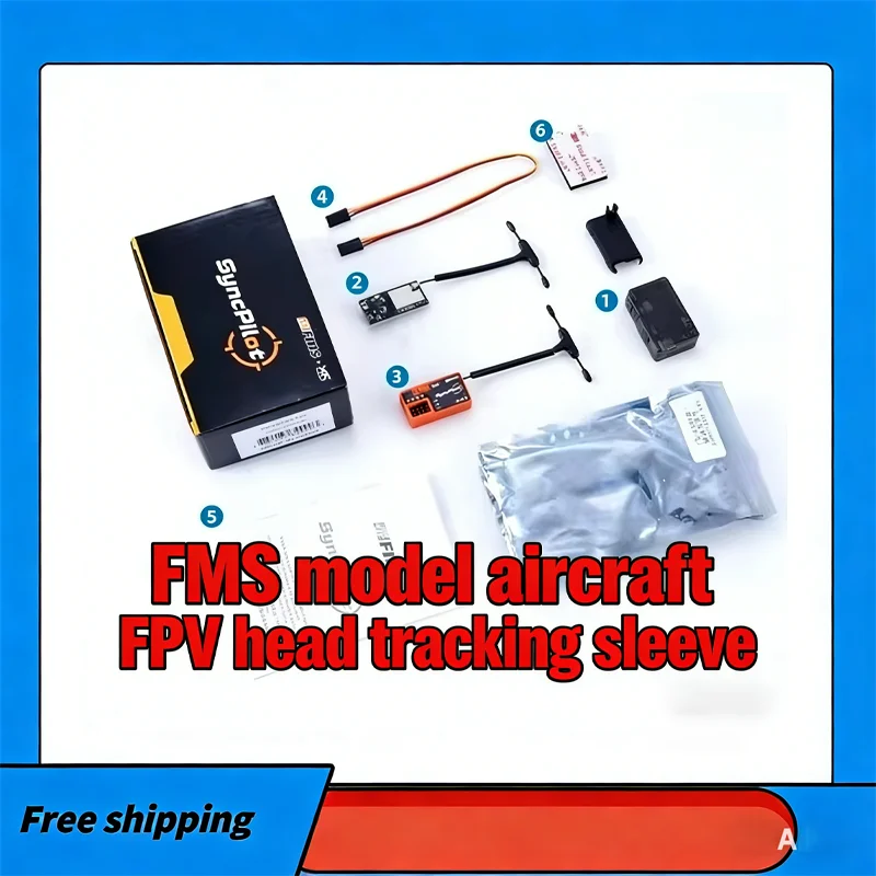 

New Fms Model Aircraft Fpv Independent Head Tracking Set Dual Axis Servo Pan Tilt Map Transmission Base Head Tracking System Set