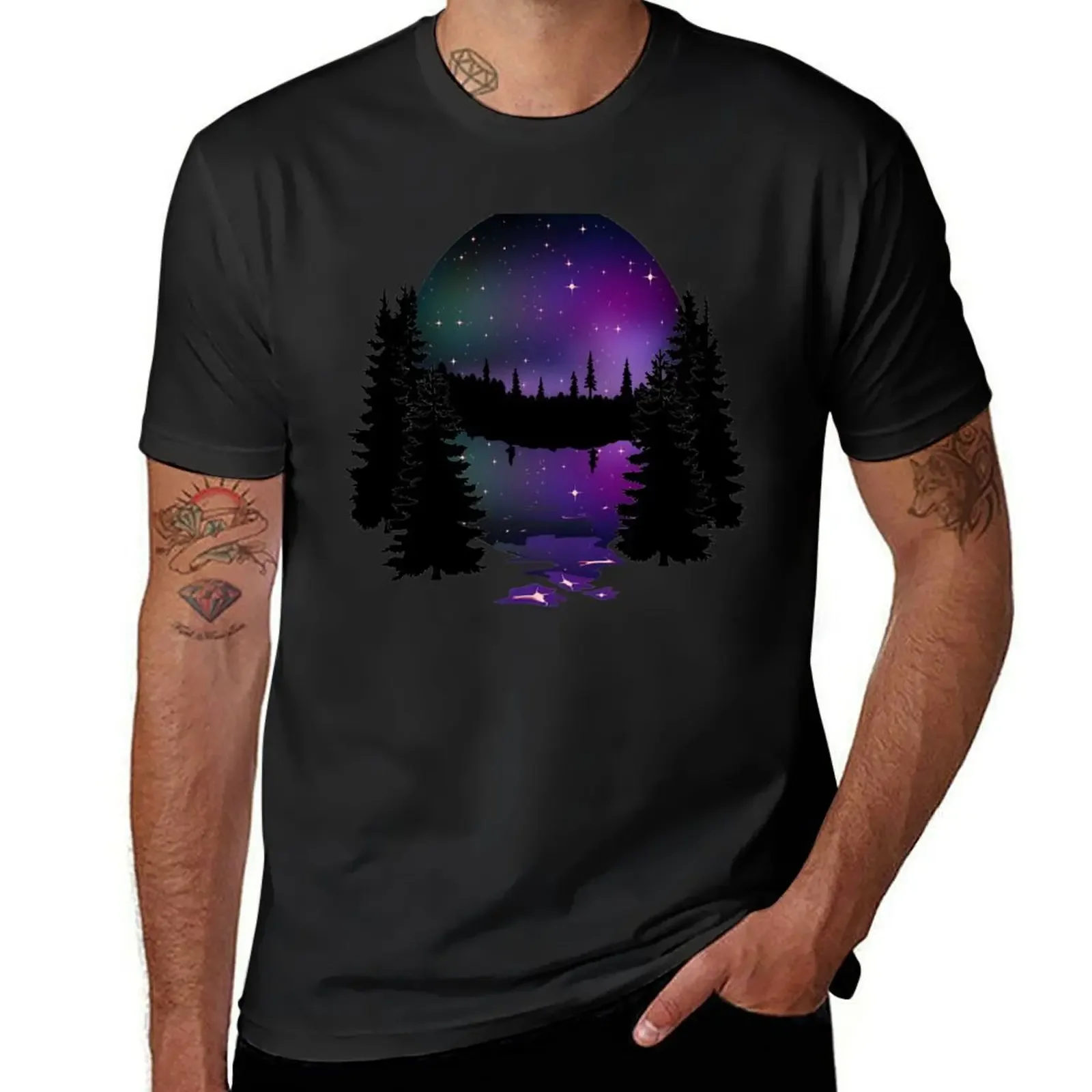 

Midnight on the Lake T-Shirt valentines clothes boys animal print mens graphic t-shirts hip hop