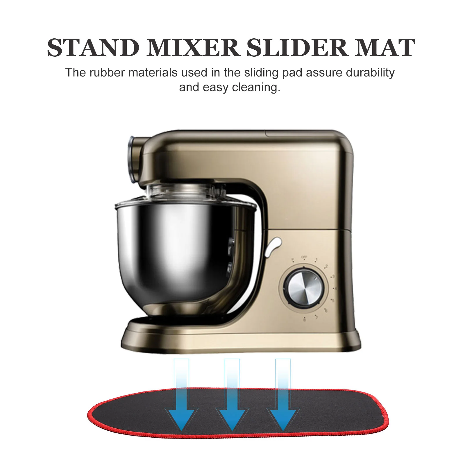 

Mixer Sliding Mat Nonslip Rubber Pad Kitchen Mixer Attachment 4.5-5L Replacement Cushion Antislip Durable Easy Install