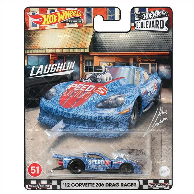 

Автомобили Hot Wheels PREMIUM BOULEVARD 12 CORVETTE Z06 DRAG RACER 1/64, литая под давлением металлическая модель, коллекция игрушечных транспортных средств GJT68-51-HCR12