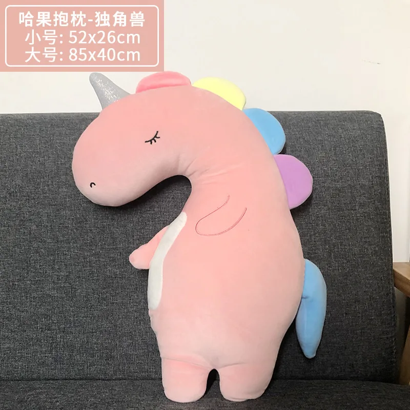 Unicorn Plush Stuffed Toys Cartoon Dinosaur Dolls Long Pillow Appease Baby Sleeping Boys Girls Unisex Kawaii Room Decor Presents