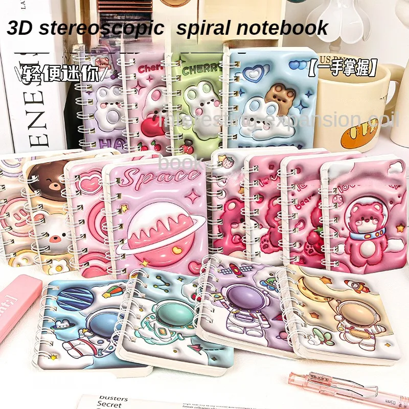 

Cute 3D Spiral Coil NoteBook Journal Notepad Planner Diary Sketchbook Office School Supplies Korean Stationery Mini Note Book